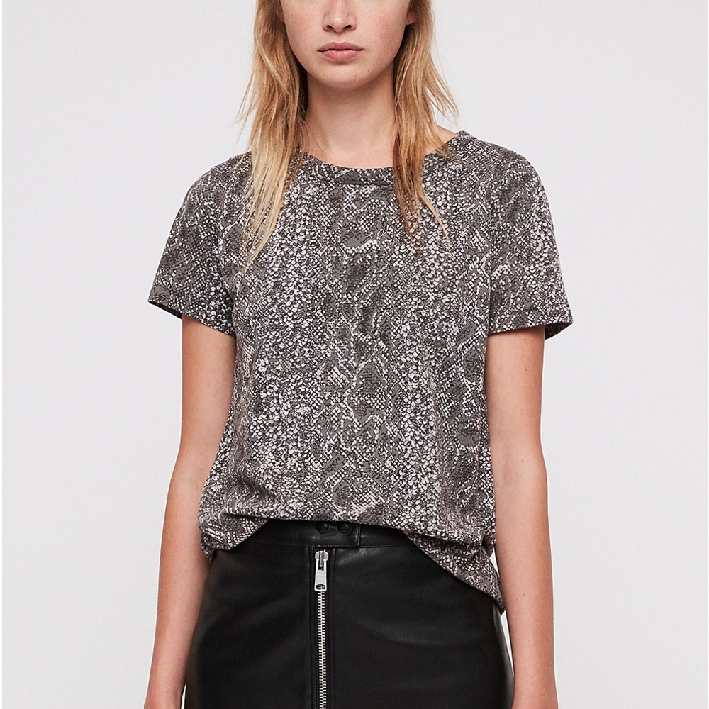 NWT Allsaints snake-print ombré Tee szM